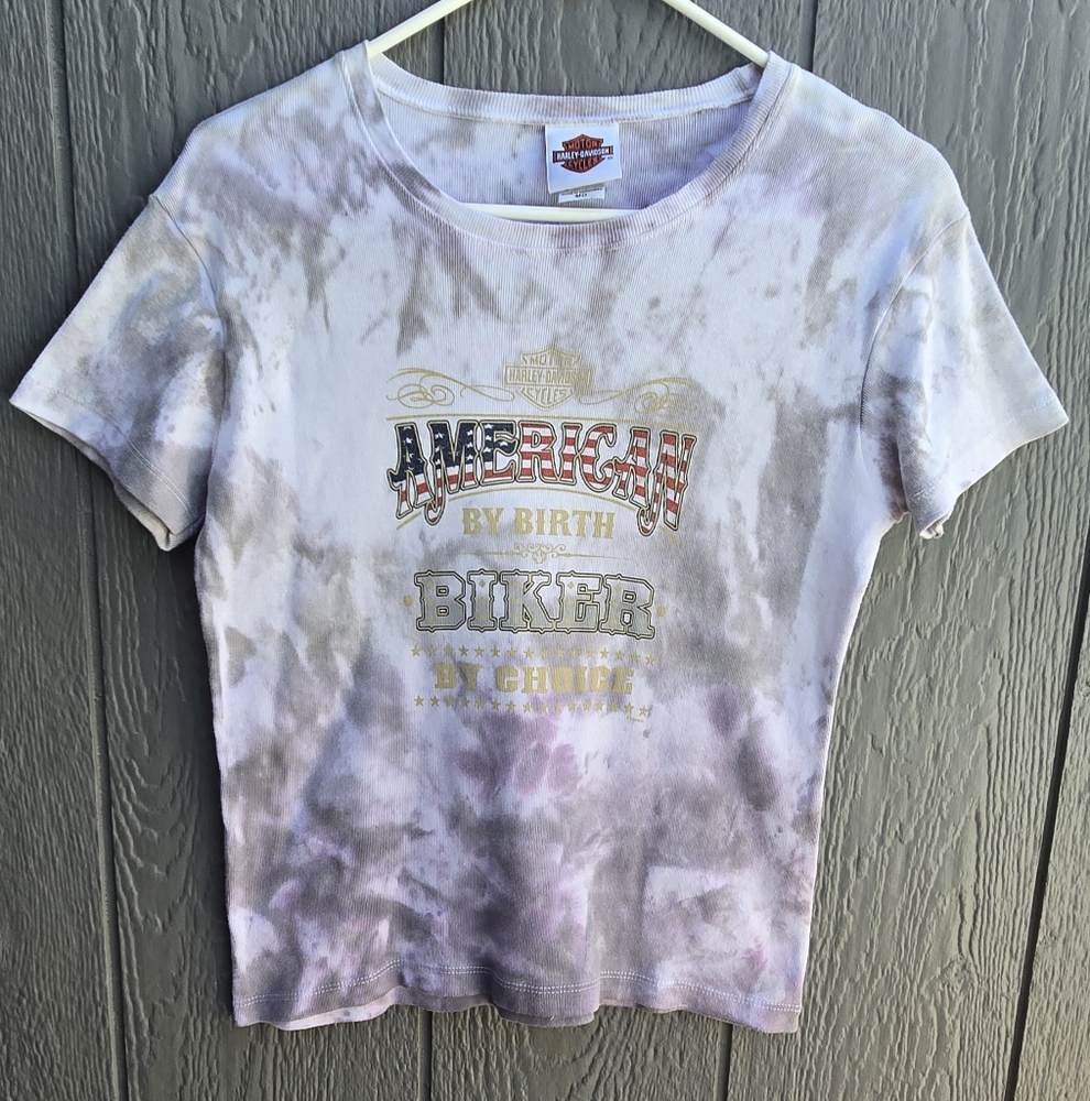 Harley-Davidson Cropped Tye Die T-shirt